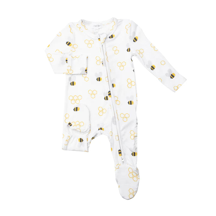 Bees 2 Way Zipper Footie