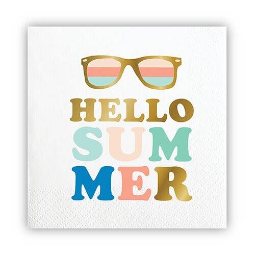 Hello Summer Beverage Napkin