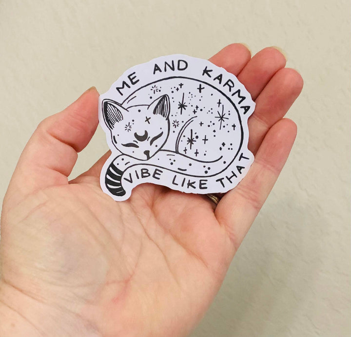 Me and Karma- Taylor Swift Lyrics Stickers/Magnet: Matte Vinyl