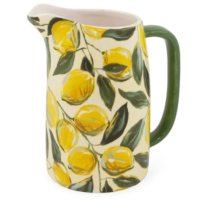 Painterly Lemons Ceramic Pitcher