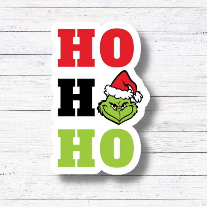Ho Ho Ho - The Grinch Sticker/Magnet: Matte vinyl