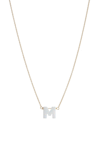 INITIAL OPAL NECKLACE