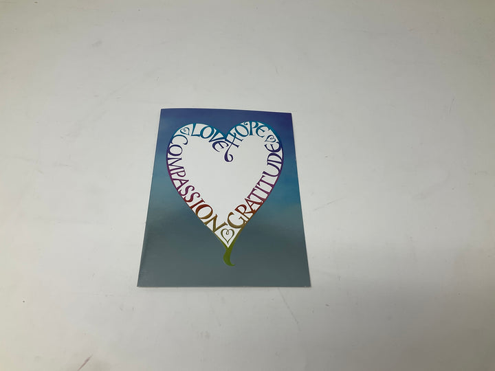 Love Hope Gratitude Compassion Card