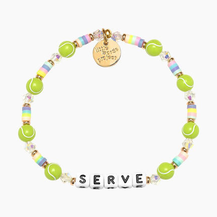 Little Words Project Stretch Bracelet-White-Serve-Deuce