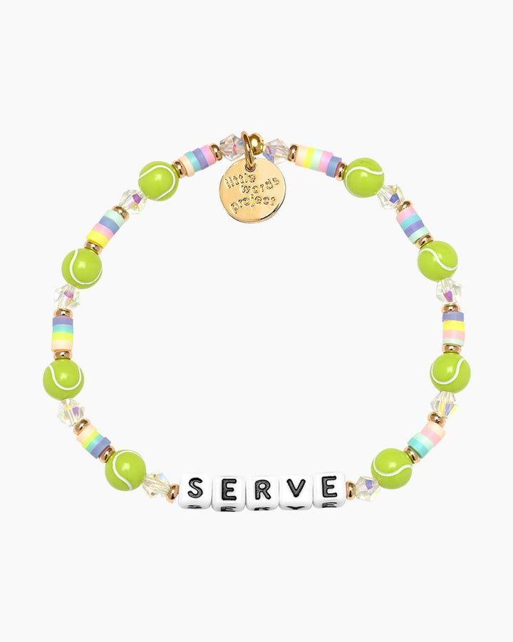 Little Words Project Stretch Bracelet-White-Serve-Deuce