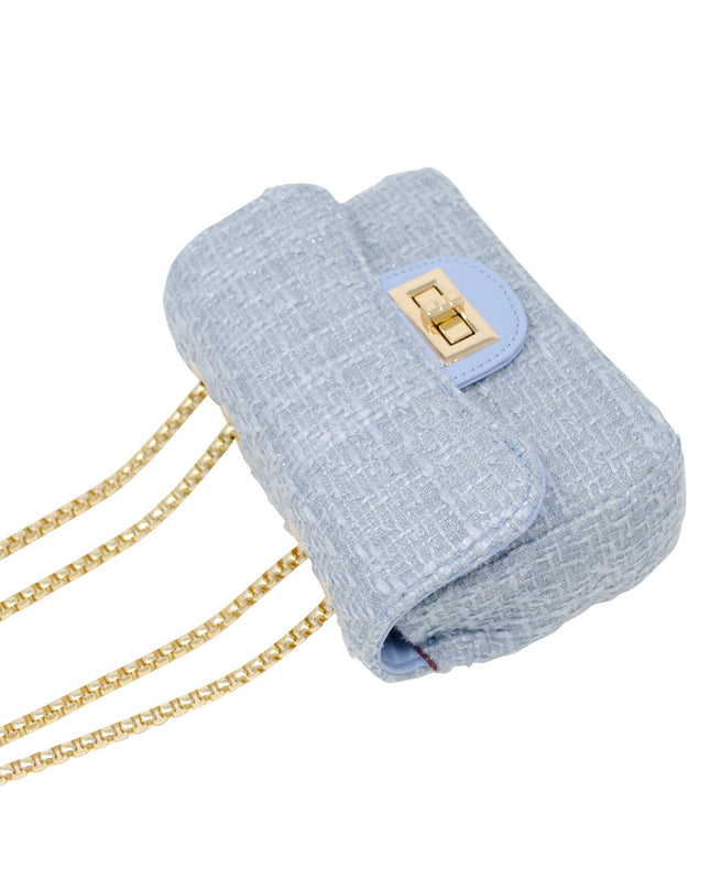Classic Large Tweed Handbag-Navy