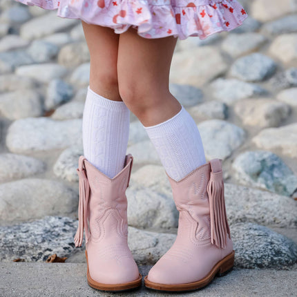 White Knee High Socks