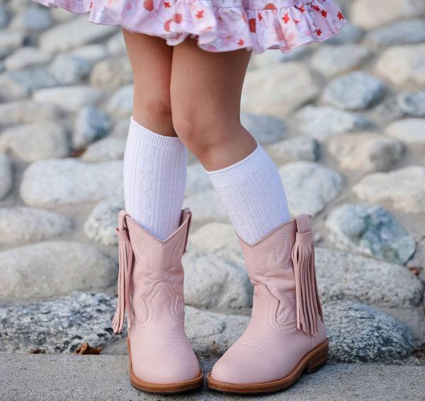 White Knee High Socks