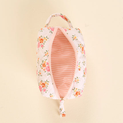 Essentials Quilted Cosmetic Pouch–Endless Daydream Cream