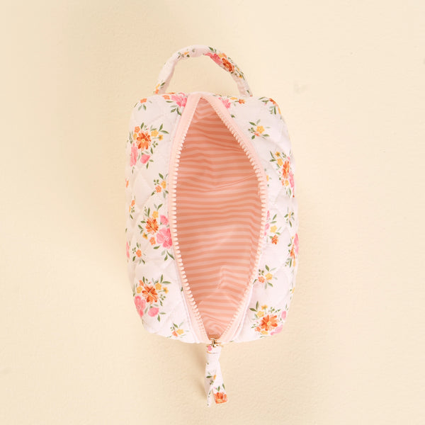 Essentials Quilted Cosmetic Pouch–Endless Daydream Cream