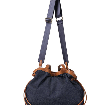 Cinched Denim Tote Bag -Reese Indigo