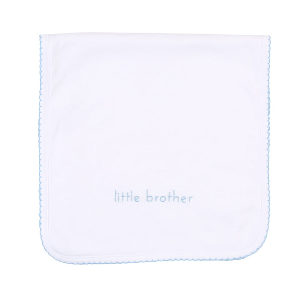 Little Brother Embroidered Burp Cloth