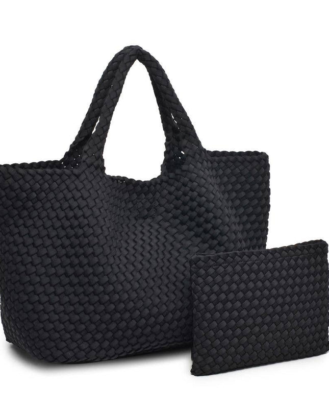 Sky's The Limit - Large Woven Neoprene Tote-Olive Color