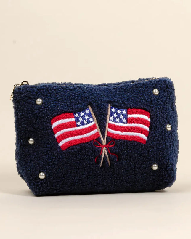Teddy Pouch–American Flags