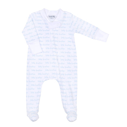Little Brother Printed Zipper Footie