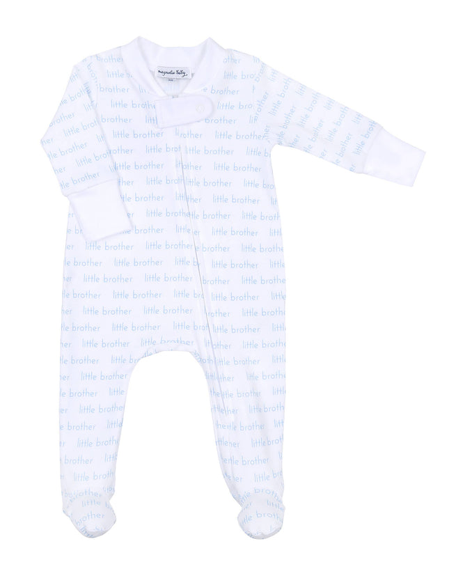 Little Brother Printed Zipper Footie