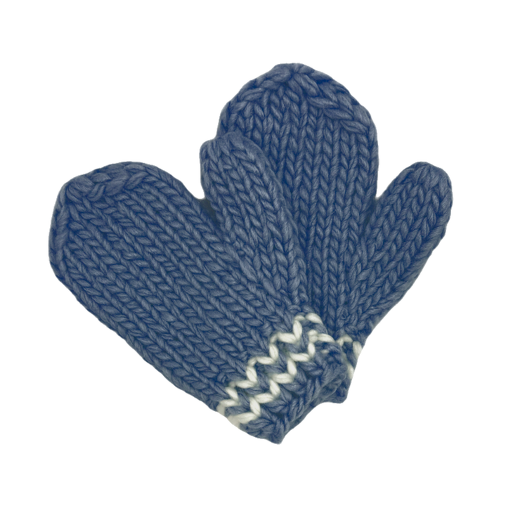 Navy Knit Mittens