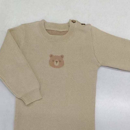 Luna + Luca Bear Jacquard Jumpsuit - Beige