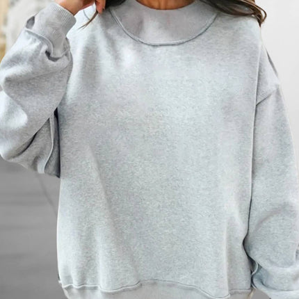 Personalized Oversized Mock Neck Sweatshirt