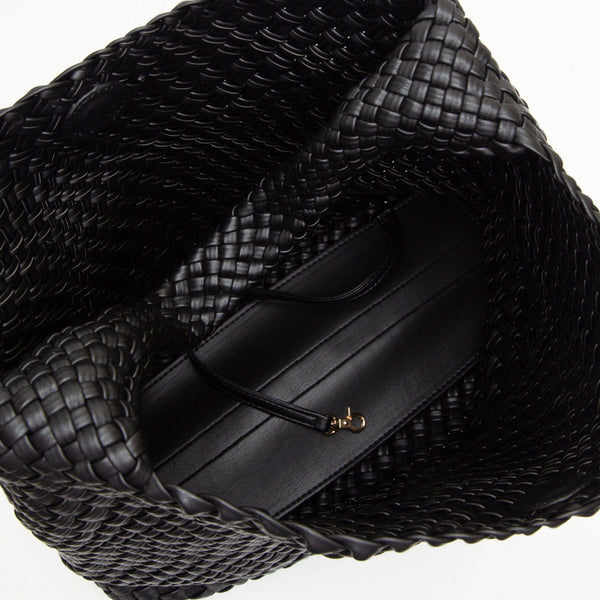 Tiara Woven Hobo Tote Bag With Pouch