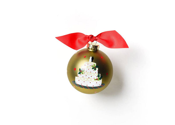 Our First Christmas as Mr. & Mrs. Gingerbread Glass Ornament