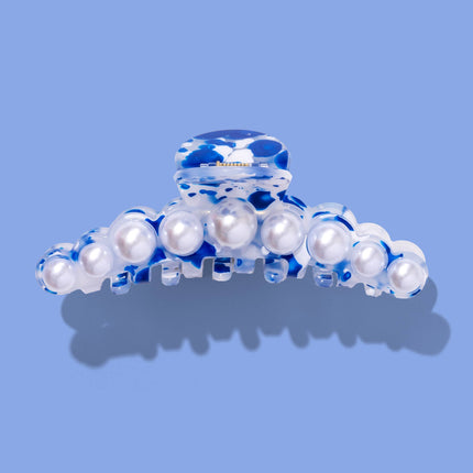 Claw Hair Clip Fluid with Pearl Beads