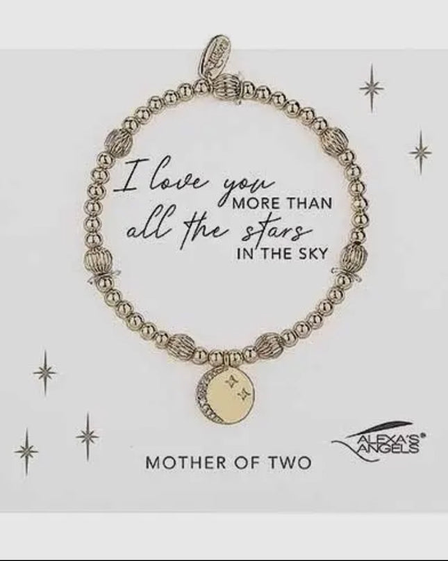 Moon and Stars Bracelet-Mother of Two