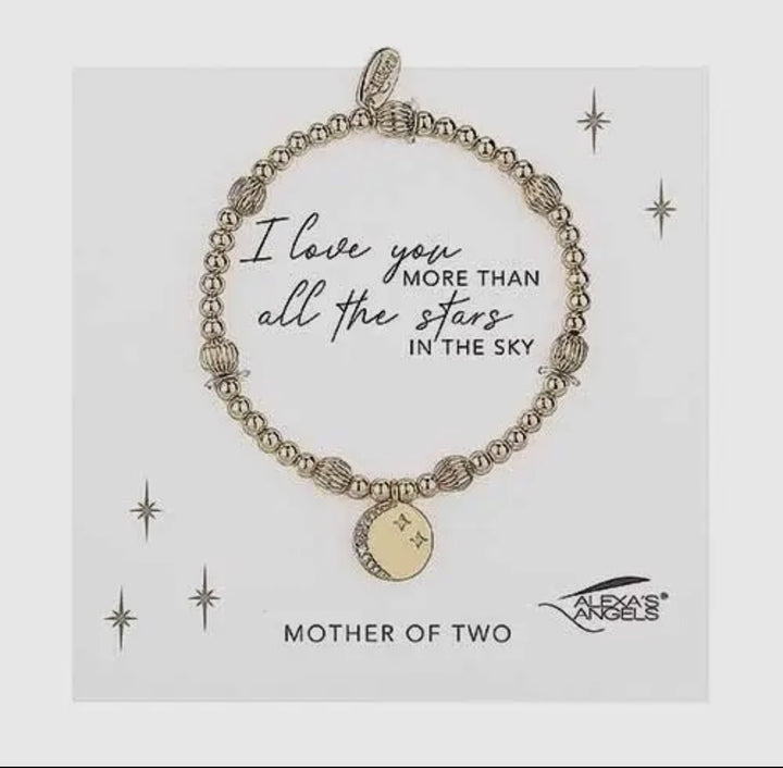 Moon and Stars Bracelet-Mother of Two