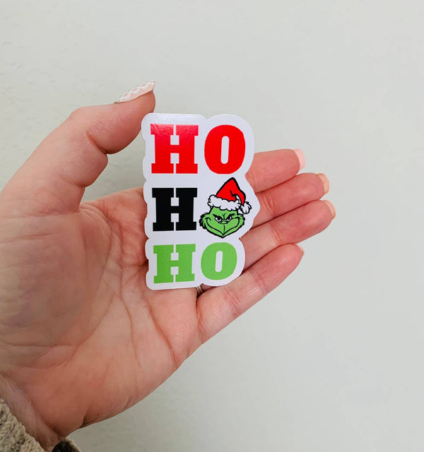 Ho Ho Ho - The Grinch Sticker/Magnet: Matte vinyl