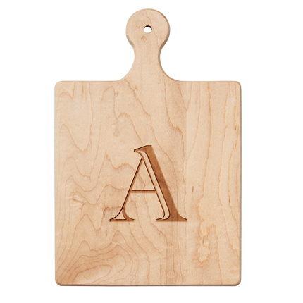 Artisan Maple Paddle Board | Single Letter Monogram | 9"x6"