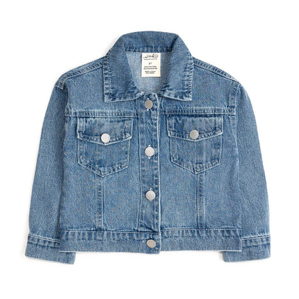 Gingham Bow Patch Denim Jacket - Western Apparel