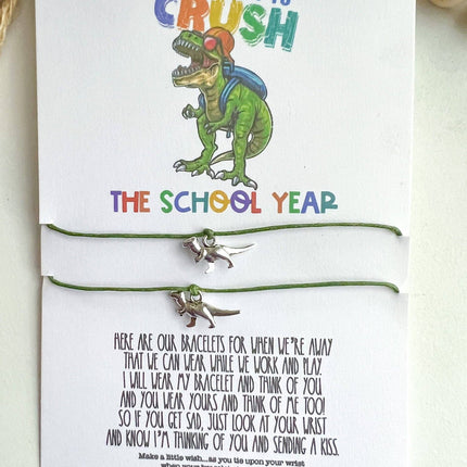 Back to School Wish Bracelet Dinosaur Dino Mommy & Me