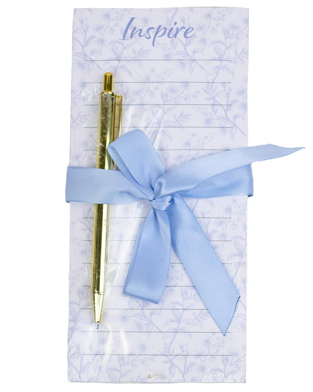 Inspire Notepad Gift Set  Blue/White   4x8.5