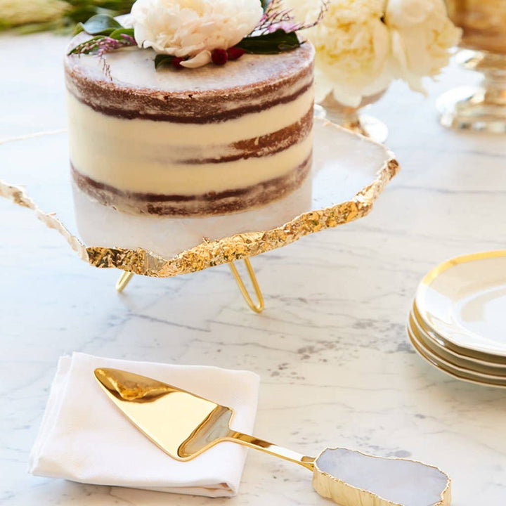 Torta Cake Stand, Crystal & Gold