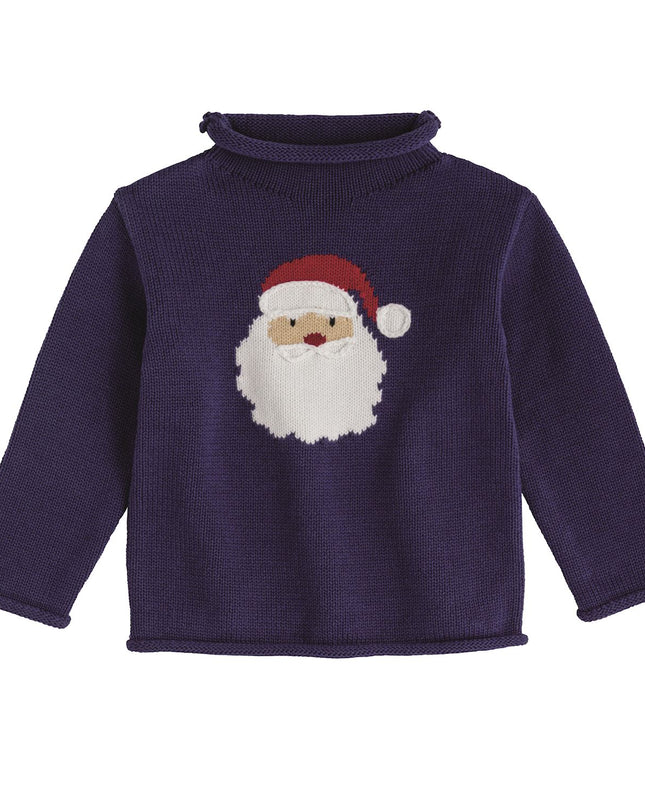 Navy Santa Rollneck Sweater