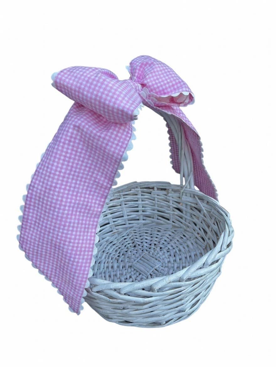 Custom Gingham Bow with Trim