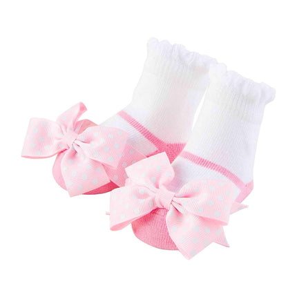 Mud Pie Pink Bow Mary Jane Socks - Size 1