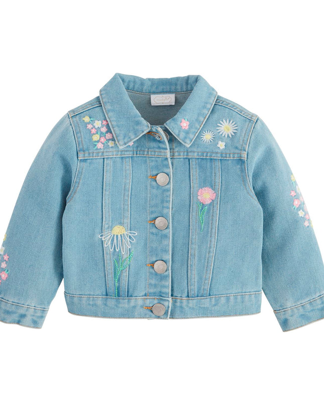 Floral Embroidery Denim Jacket