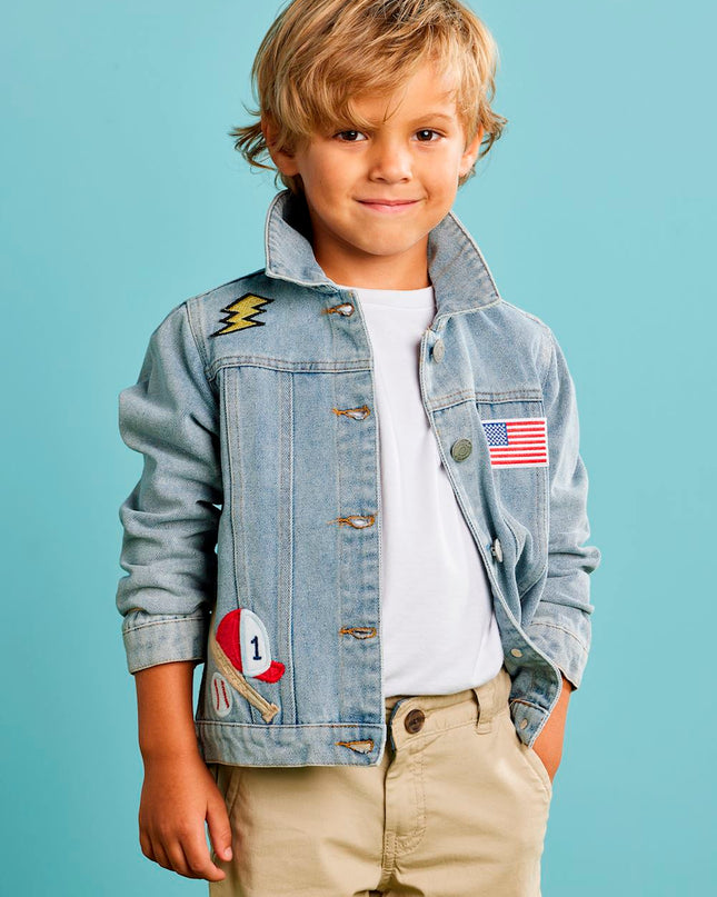 Boy Denim Patch Jacket