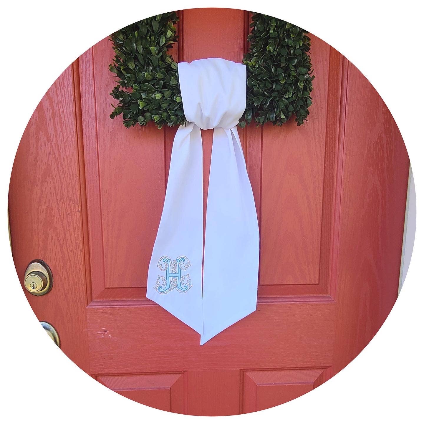 Personalized Outdoor Wreath Sash-Weather Resistant