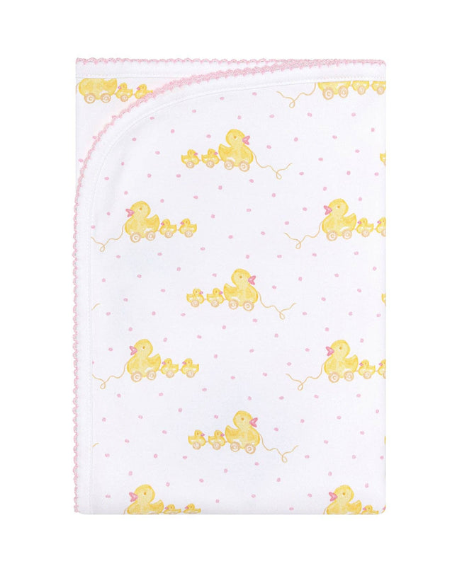 Pink Ducks Print Blanket