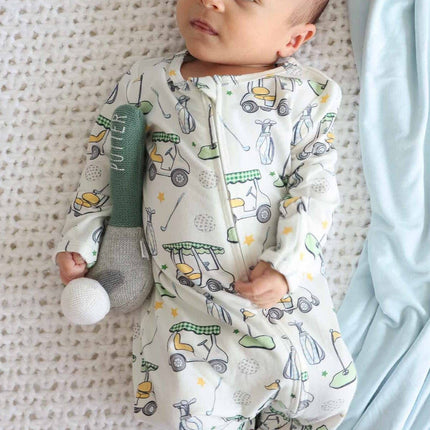 Country Club Cuties Zipper Footie | Blue