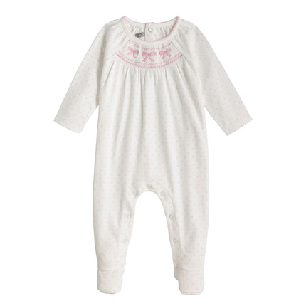 Pink Smocked Sleeper