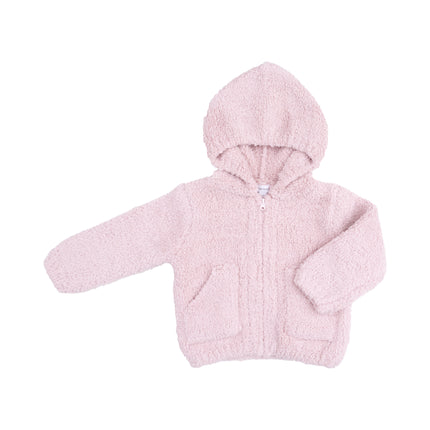 Chenille Hooded Jacket Blush