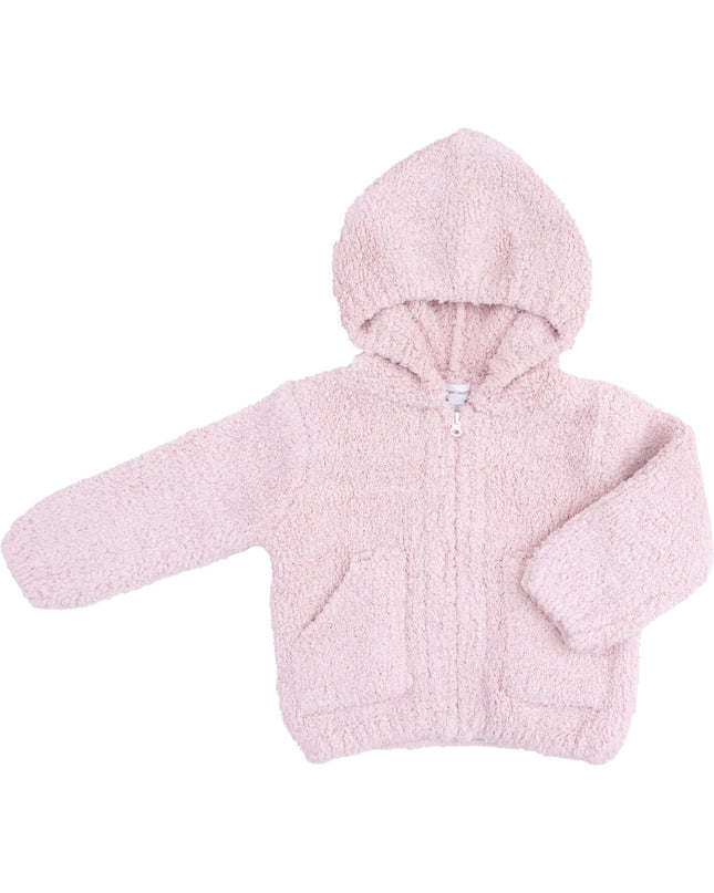 Chenille Hooded Jacket Blush