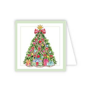 Christmas Tree with Red Bows Enclosure Card