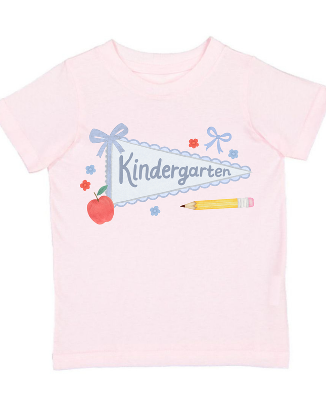 Kindergarten Pennant Short Sleeve T-Shirt - Back To School