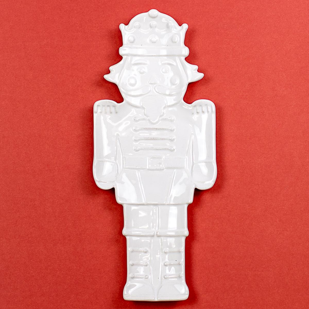 Royal Nutcracker Shaped Platter-White 5x12