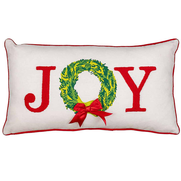 Grand Joy Wreath Pillow Soft 24x13