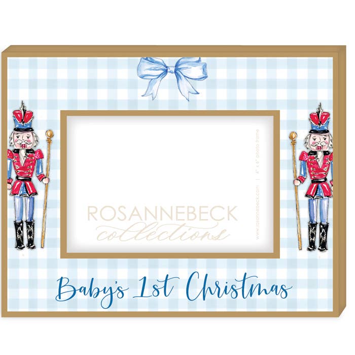 Babys 1st Christmas Nutcrackers Blue Frame